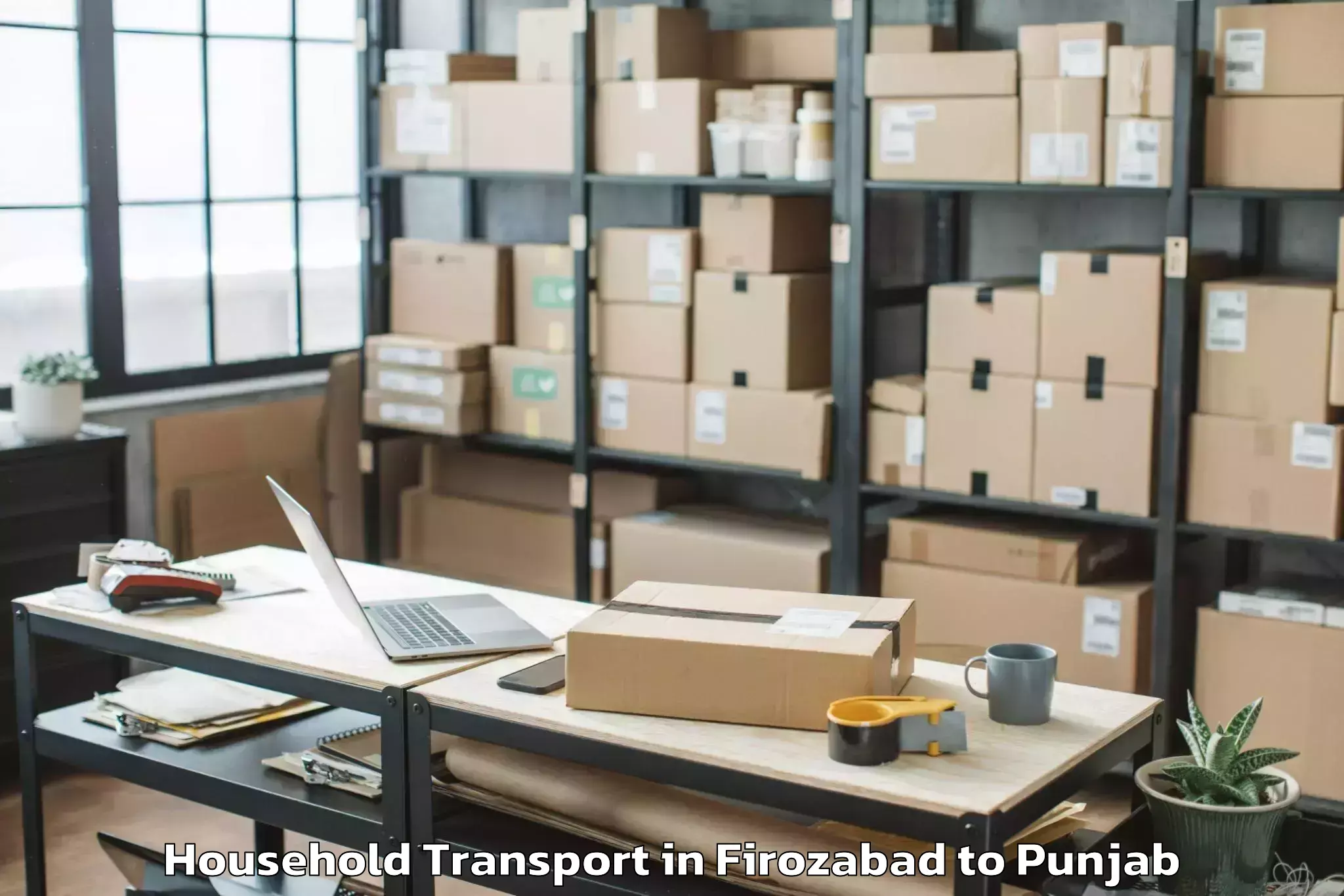 Book Firozabad to Ludhiana Household Transport Online